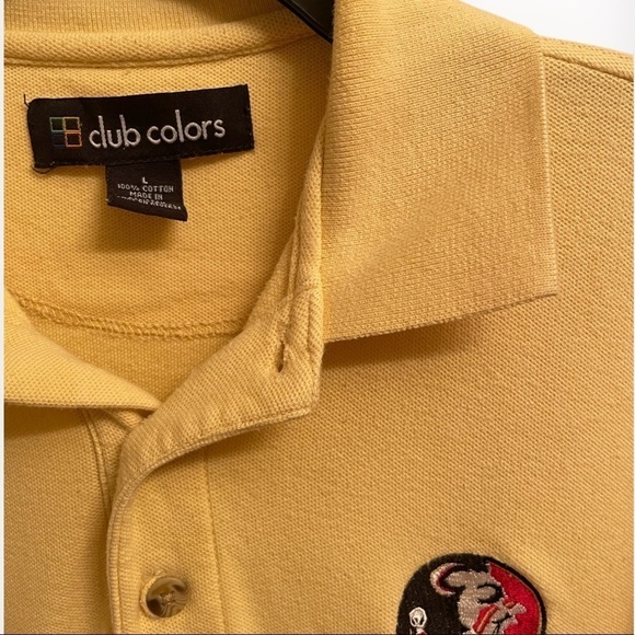 Yellow FSU Mens Polo - Picture 3 of 3